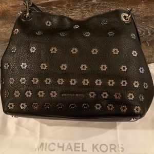 Michael Kors Raven Black Leather Purse NWT